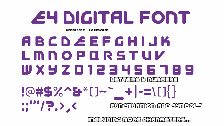 EFour Digital Font by Daniel Lyons Entertainment and Story Choice ...